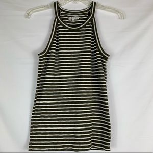 Madewell | Olive Green Stripe Tank S